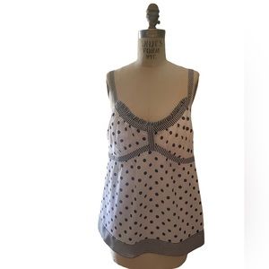 Ann Taylor Loft Sleeveless Polka Dot Blouse | Women’s Size 10